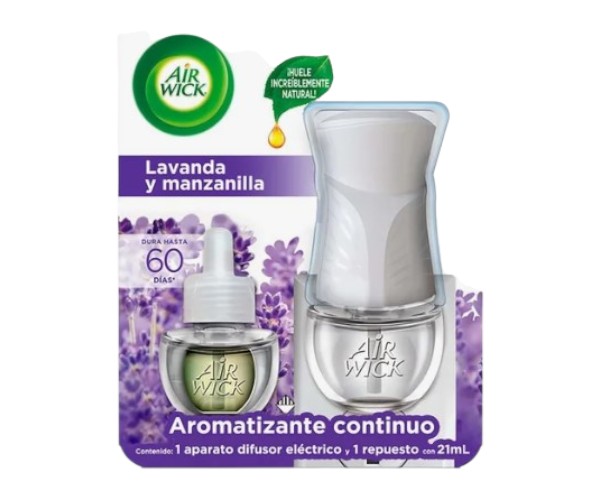 AIR WICK ELECTRIC LAVANDA/MANZ APARATO C/6
